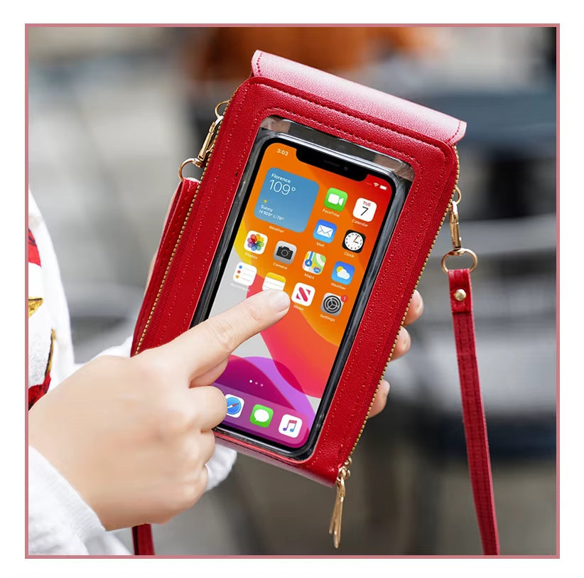 Stylish Touchscreen Crossbody Bag for Women - Phone and Card Holder