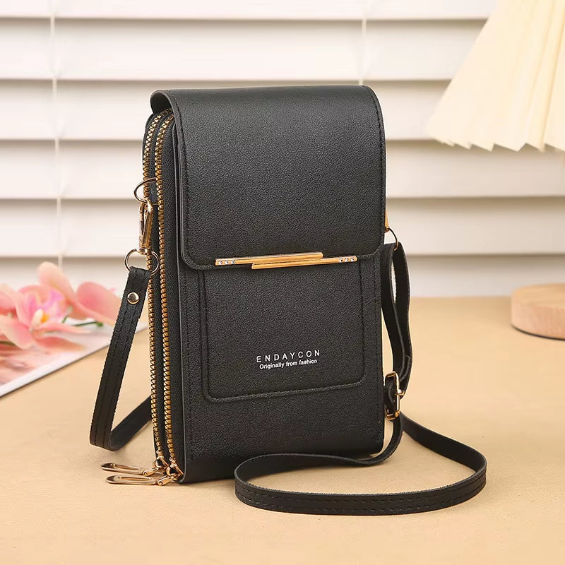 Stylish Touchscreen Crossbody Bag for Women - Phone and Card Holder