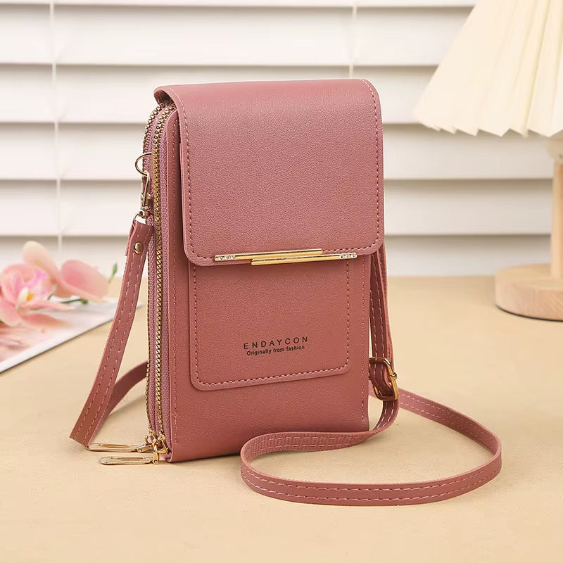 Stylish Touchscreen Crossbody Bag for Women - Phone and Card Holder