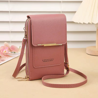 Stylish Touchscreen Crossbody Bag for Women - Phone and Card Holder