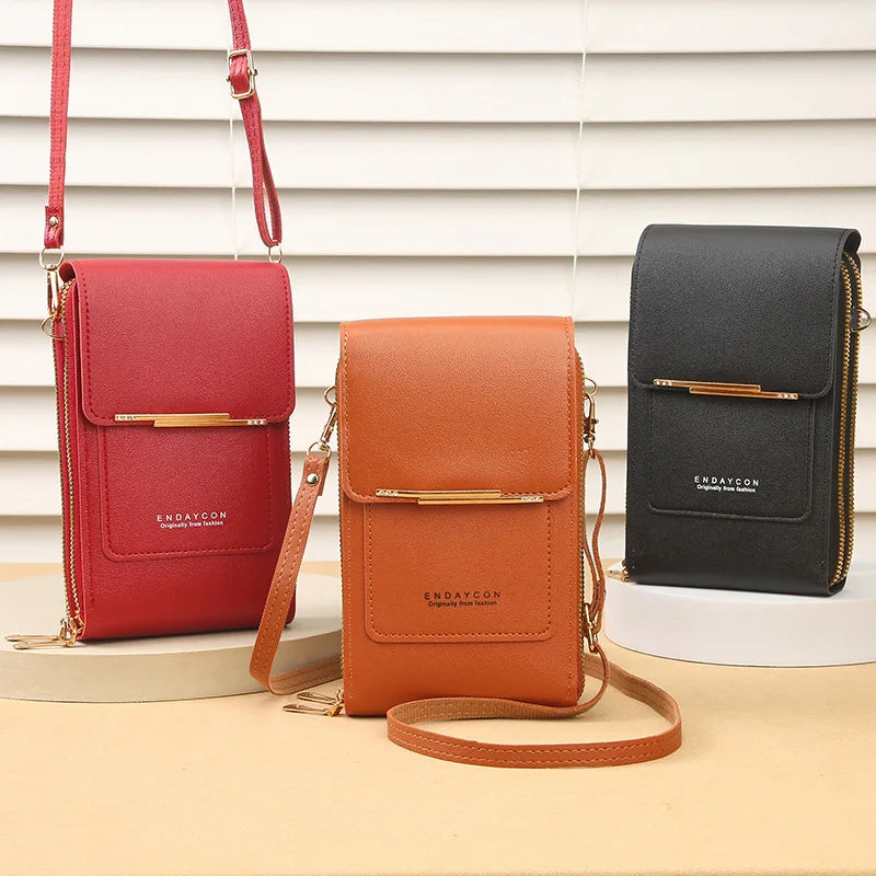 Stylish Touchscreen Crossbody Bag for Women - Phone and Card Holder