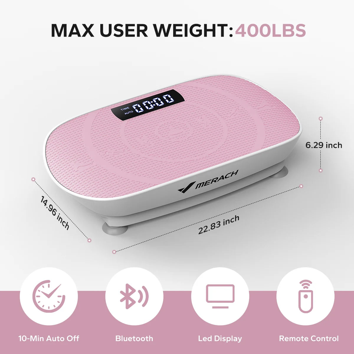 Transform Your Fitness Journey with the MERACH Vibrating Muscle Toner – 400Lbs Capacity Vibration Plate for Home Workouts