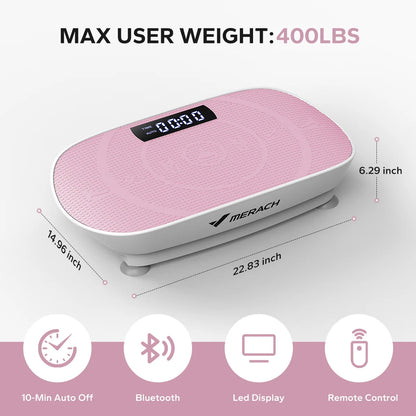 Transform Your Fitness Journey with the MERACH Vibrating Muscle Toner – 400Lbs Capacity Vibration Plate for Home Workouts