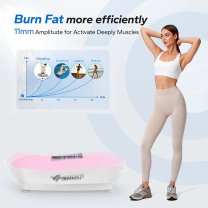 Transform Your Fitness Journey with the MERACH Vibrating Muscle Toner – 400Lbs Capacity Vibration Plate for Home Workouts
