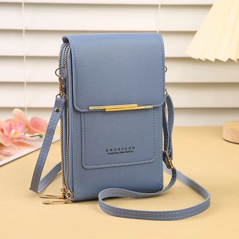 Stylish Touchscreen Crossbody Bag for Women - Phone and Card Holder