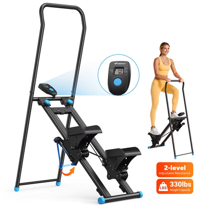 Stair Stepper for Home Gym Exercise New Version Vertical Climber Machine Full-Body Workout Compact Folding Cardio Stepper