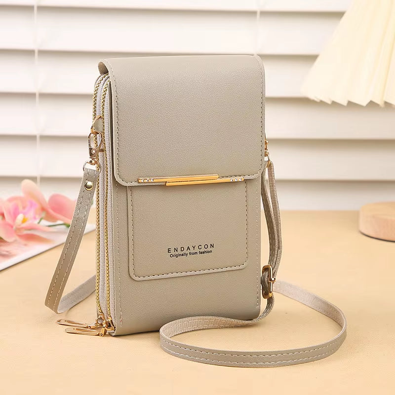 Stylish Touchscreen Crossbody Bag for Women - Phone and Card Holder