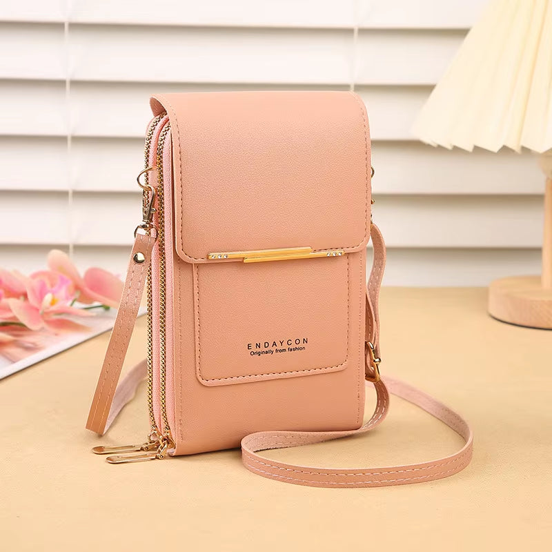 Stylish Touchscreen Crossbody Bag for Women - Phone and Card Holder