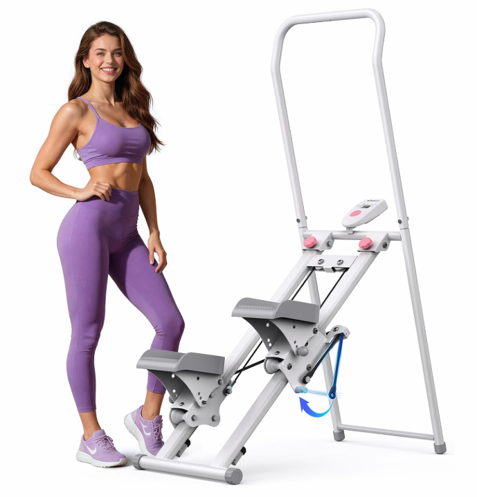 Stair Stepper for Home Gym Exercise New Version Vertical Climber Machine Full-Body Workout Compact Folding Cardio Stepper