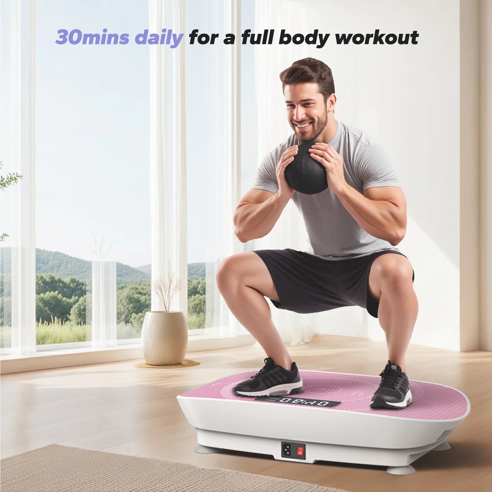 Transform Your Fitness Journey with the MERACH Vibrating Muscle Toner – 400Lbs Capacity Vibration Plate for Home Workouts