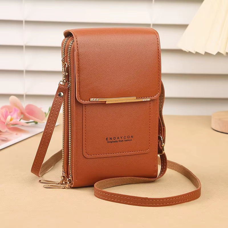 Stylish Touchscreen Crossbody Bag for Women - Phone and Card Holder
