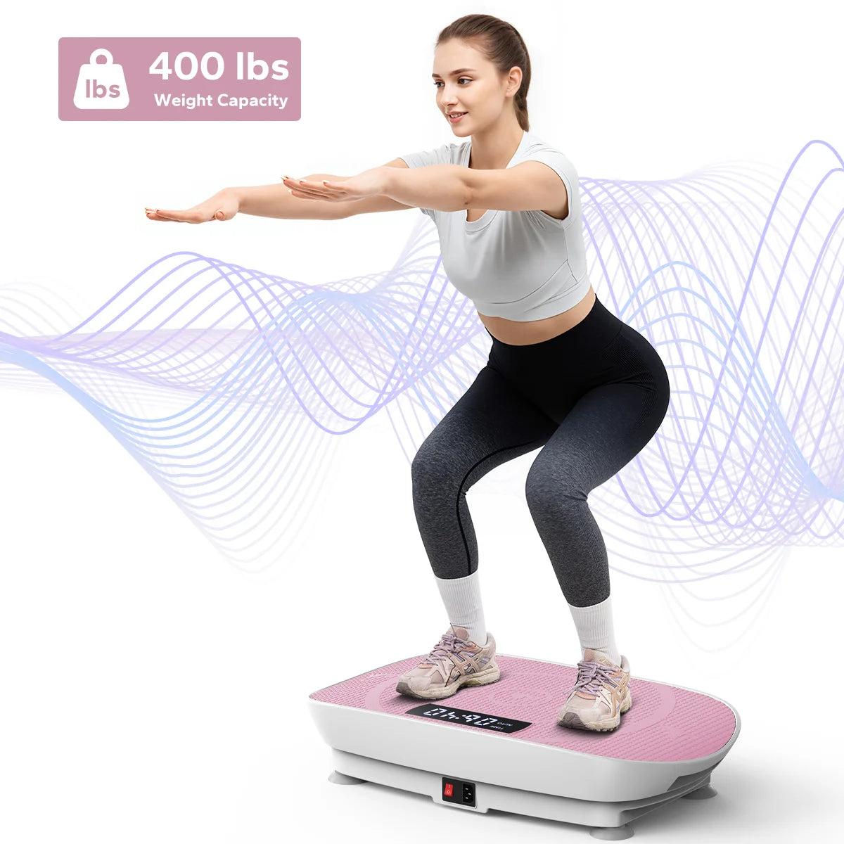 Transform Your Fitness Journey with the MERACH Vibrating Muscle Toner – 400Lbs Capacity Vibration Plate for Home Workouts