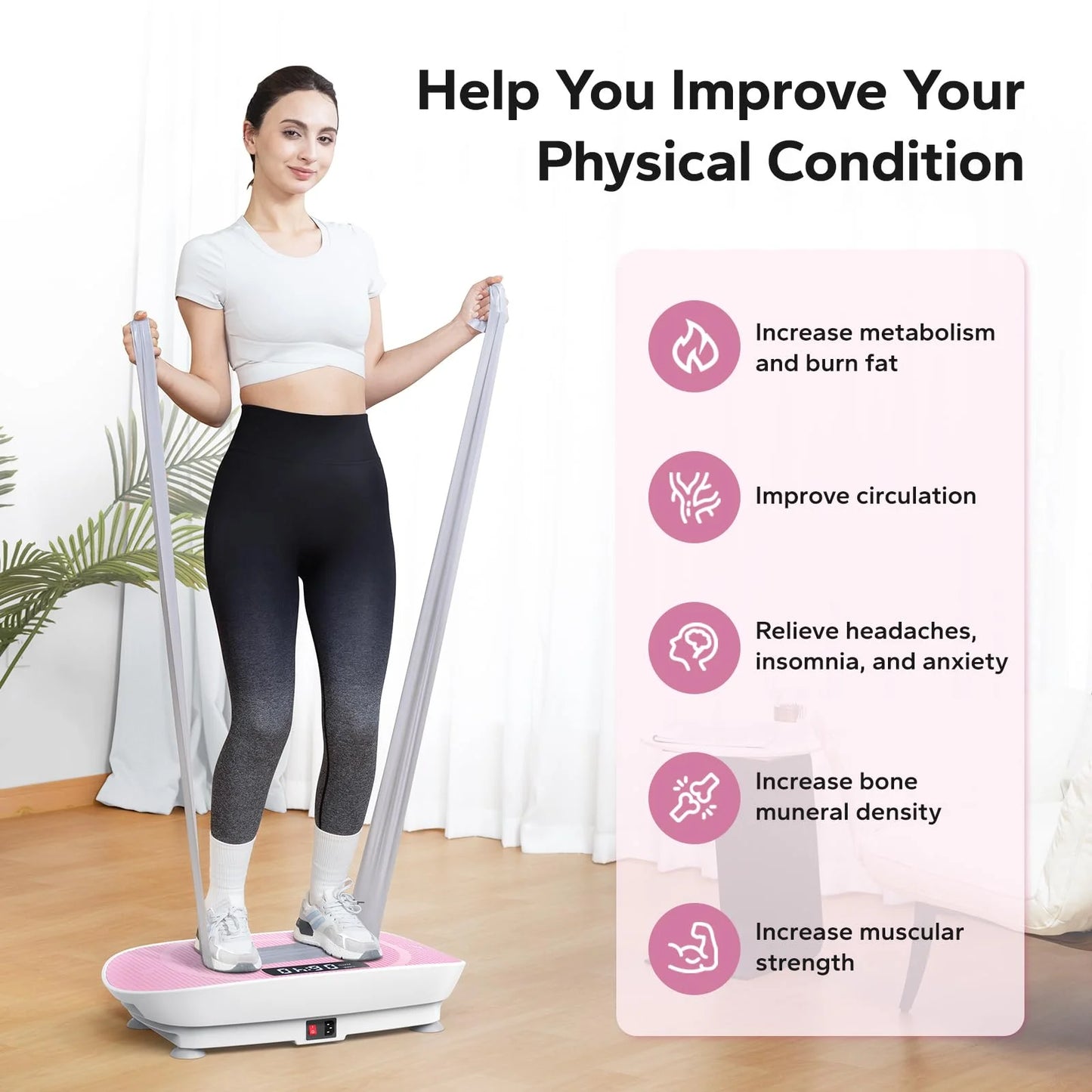 Transform Your Fitness Journey with the MERACH Vibrating Muscle Toner – 400Lbs Capacity Vibration Plate for Home Workouts