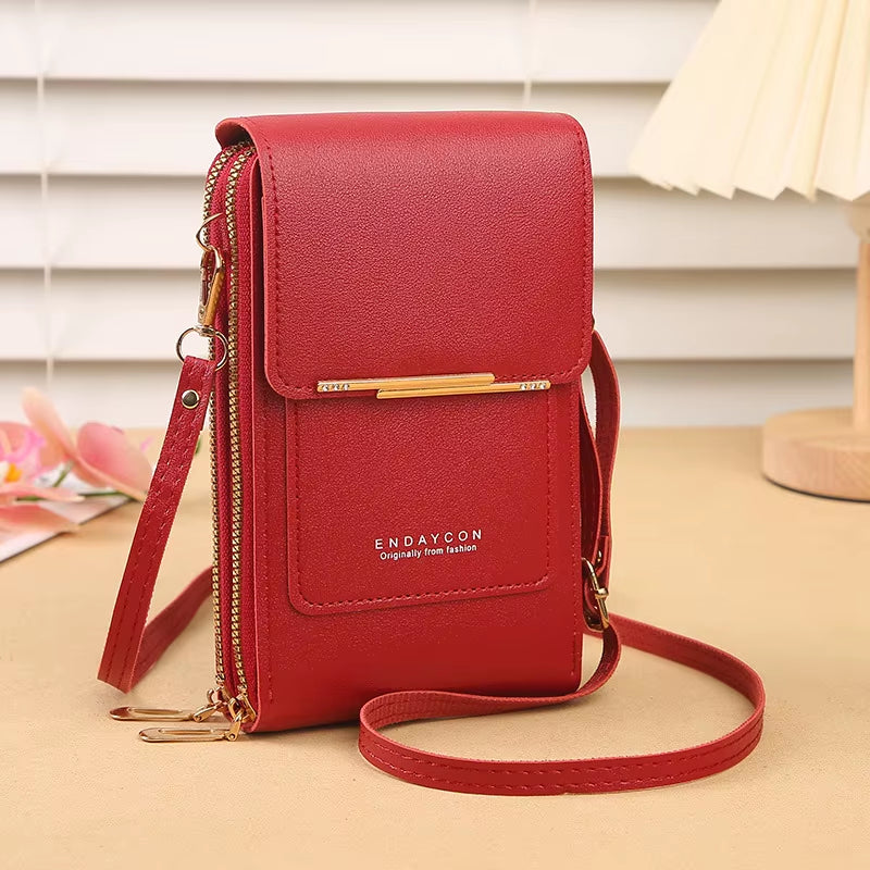 Stylish Touchscreen Crossbody Bag for Women - Phone and Card Holder